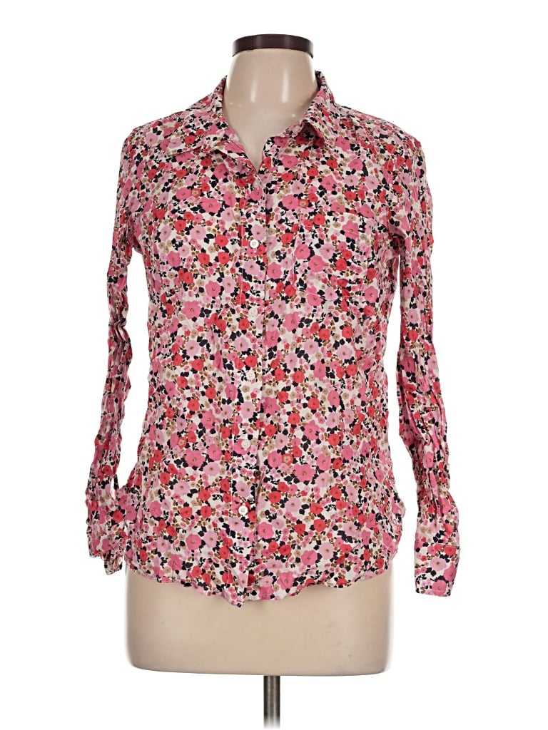 Pre-owned Tommy Hilfiger Long Sleeve Blouse In Pink
