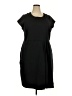 Lands' End Solid Black Casual Dress Size 18 - photo 1