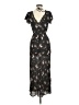 Auguste 100% Viscose Floral Black Cocktail Dress Size M - photo 2