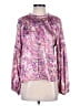 Peach Love 100% Polyester Purple Long Sleeve Blouse Size S - photo 1