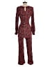Free People Animal Print Red Orange Jumpsuit Size 0 - photo 2