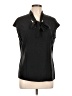 St. John Black Short Sleeve Silk Top Size 10 - photo 1