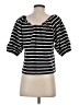 J.Crew 100% Cotton Stripes Black Short Sleeve Top Size S - photo 2