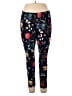 North Style Floral Black Casual Pants Size 1X - photo 1