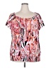 Milano 100% Polyester Pink Short Sleeve Blouse Size 2X - photo 1