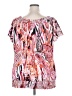 Milano 100% Polyester Pink Short Sleeve Blouse Size 2X - photo 2