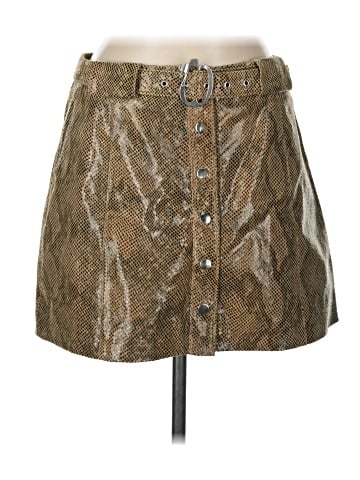 Zara Faux Leather Skirt (view 1)