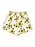 Zaful Floral Yellow Shorts Size 4 - photo 1