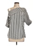 Unbranded Stripes Black 3/4 Sleeve Blouse Size L - photo 1
