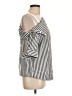 Unbranded Stripes Black 3/4 Sleeve Blouse Size L - photo 4