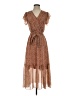 BTFBM 100% Polyester Animal Print Brown Casual Dress Size S - photo 1
