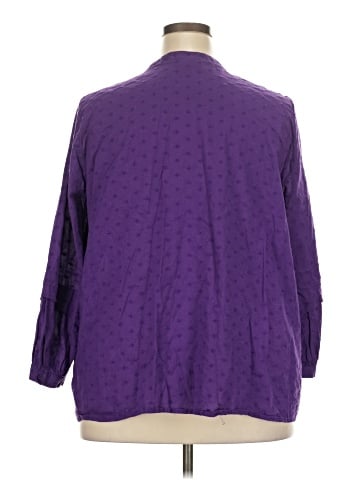 Lane Bryant 3/4 Sleeve Button-Down Shirt (view 2)