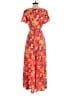 Hello Molly 100% Rayon Paisley Red Pink Romper Size S - photo 2