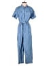Universal Thread 100% Cotton Solid Blue Jumpsuit Size 8 - photo 1