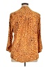 Notations Animal Print Orange 3/4 Sleeve Blouse Size XL - photo 2