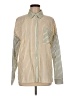 Assorted Brands 100% Polyester Stripes Tan Long Sleeve Blouse Size M - photo 1