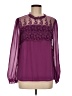 Assorted Brands 100% Polyester Purple Long Sleeve Blouse Size M - photo 1