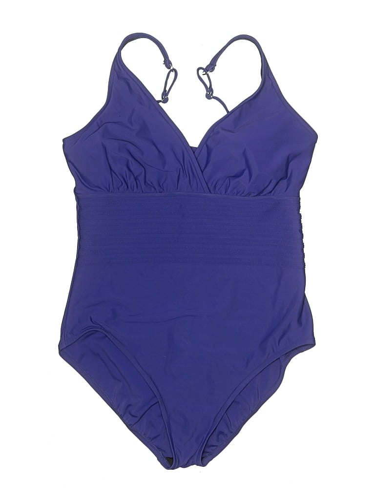 Pre-owned Aqua Green One Piece Swimsuit In Purple