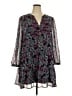 Ann Taylor LOFT 100% Polyester Paisley Black Casual Dress Size XXL - photo 1