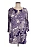 IMAN Paisley Purple 3/4 Sleeve T-Shirt Size M - photo 1
