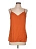 Amour Vert Orange Sleeveless Silk Top Size L - photo 1