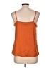 Amour Vert Orange Sleeveless Silk Top Size L - photo 2