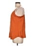 Amour Vert Orange Sleeveless Silk Top Size L - photo 5