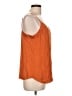 Amour Vert Orange Sleeveless Silk Top Size L - photo 4