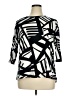 Westbound Graphic Black 3/4 Sleeve Blouse Size XL - photo 1