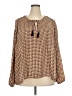 DR2 100% Polyester Brown Long Sleeve Blouse Size XXL - photo 1