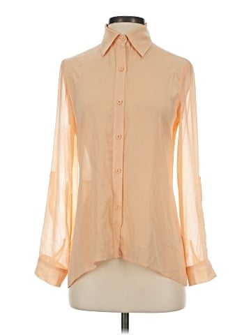 Alice + Olivia Long Sleeve Silk Top (view 1)
