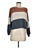 Debut Color Block Brown Pullover Sweater Size M - photo 1