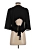 Topshop 100% Polyester Black 3/4 Sleeve Top Size 4 - photo 2