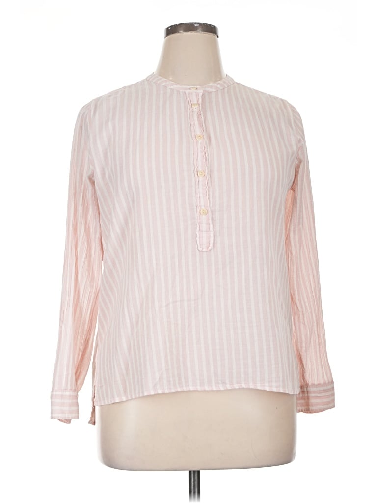 Pre-owned Jcrew Long Sleeve Blouse In Pink