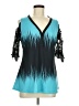 Unbranded 100% Polyester Teal 3/4 Sleeve Blouse Size M - photo 1