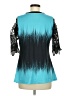 Unbranded 100% Polyester Teal 3/4 Sleeve Blouse Size M - photo 2