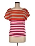 Avon Stripes Orange Short Sleeve Top Size M - photo 1