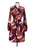 Sam Edelman 100% Polyester Print Burgundy Casual Dress Size 6 - photo 1