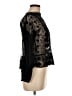 Next 100% Polyester Black 3/4 Sleeve Blouse Size 6 - photo 4