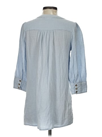 Porridge 3/4 Sleeve Button-Down Shirt (view 2)
