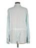 BLL NYC 100% Viscose Color Block Teal Long Sleeve Blouse Size M - photo 2
