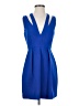 BCBGMAXAZRIA Solid Blue Cocktail Dress Size 4 - photo 1