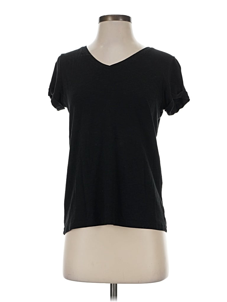 Pre-owned Max Studio Short Sleeve T-shirt In Black