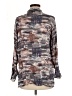 Chico's Design 100% Rayon Print Gray Long Sleeve Blouse One size - photo 2