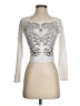 Romwe Silver Long Sleeve Top Size 2 - photo 1