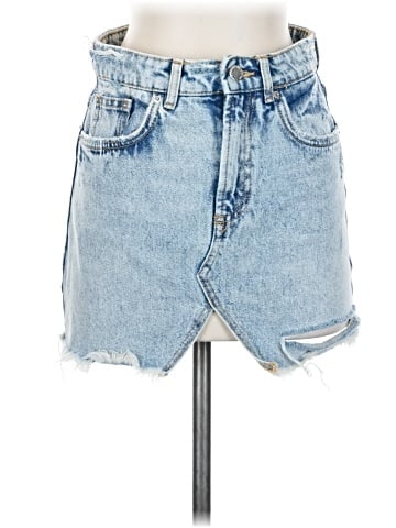 Zara TRF Denim Skirt (view 1)