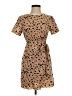 Shein Animal Print Tan Casual Dress Size 2 - photo 1