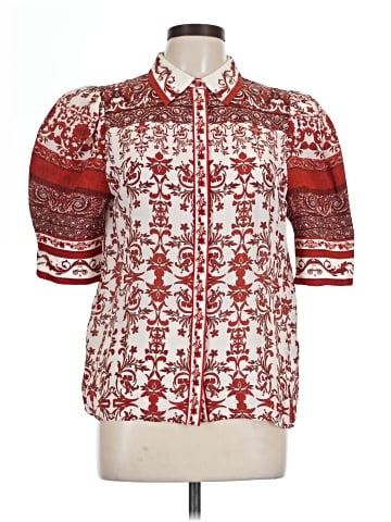 Alice + Olivia Short Sleeve Silk Top (view 1)