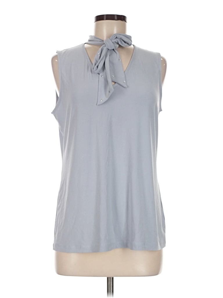 Anne Klein Sleeveless Blouse In Blue