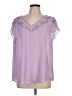 Torrid 100% Polyester Purple Short Sleeve Blouse Size Lg Plus (0) - photo 1